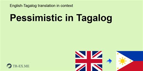 pessimistic meaning in tagalog
