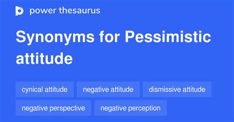 pessimistic synonym list