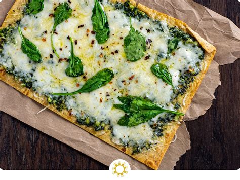Pesto Basil Flatbread Recipe