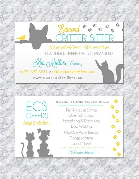 pet sitting service business card templates Zazzle