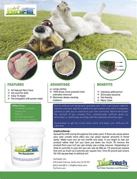 Pet Deodorizer For Artificial Grass