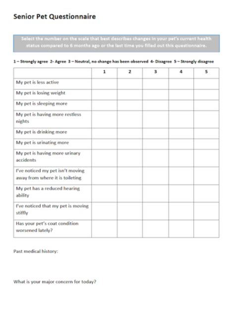 Pet Questionnaire