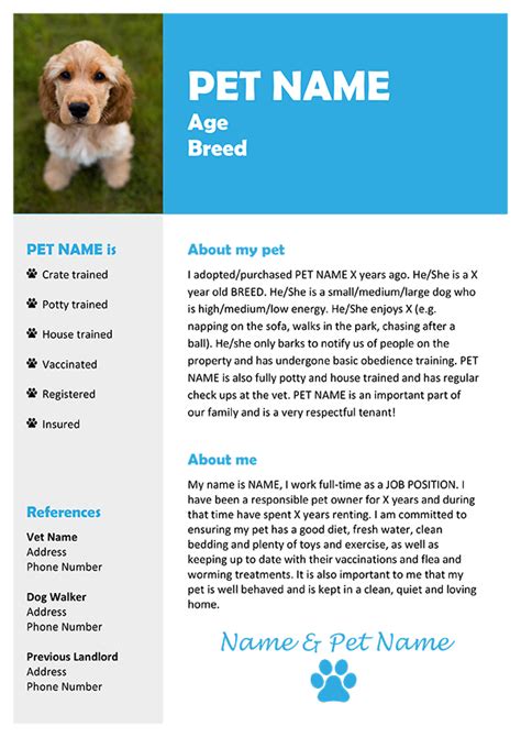 Pet Shop Cv Example
