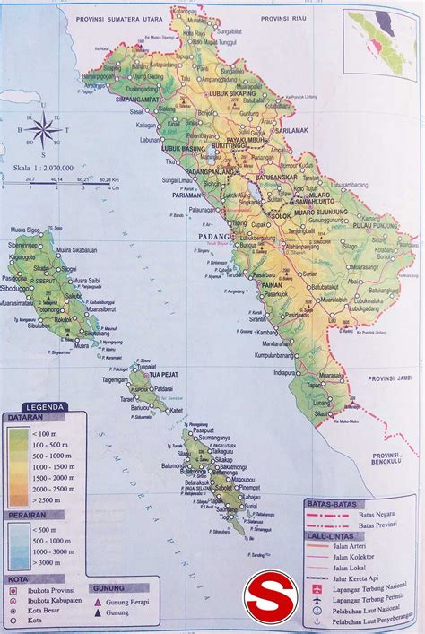 Gambar Peta Provinsi Sumatera Barat
