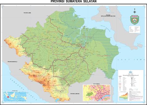 Peta Sumatera Selatan HD Lengkap, Terbaru dan Keterangannya
