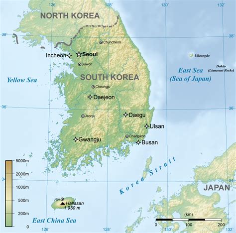Peta Sungai di Korea Selatan