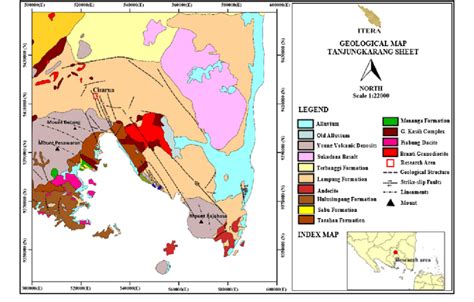 peta geologi regional tanjung karang