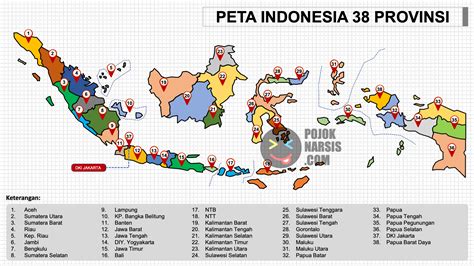 peta indonesia 38 provinsi vector