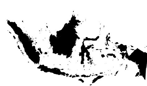 peta indonesia black and white