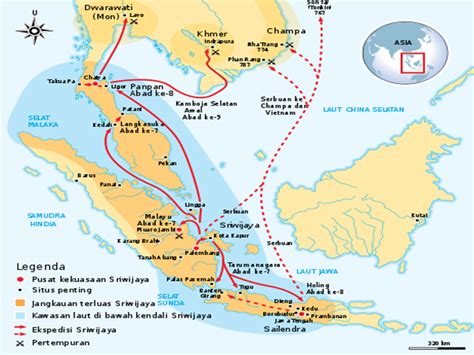 Peta Jalur Perdagangan Sriwijaya