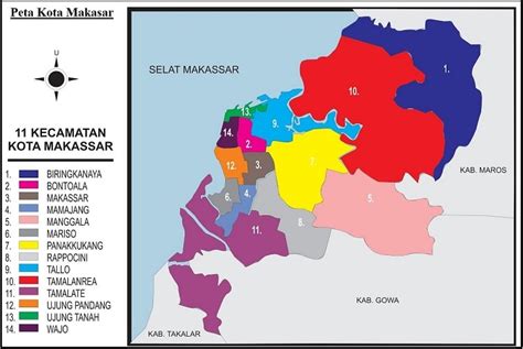 peta kecamatan kota makassar