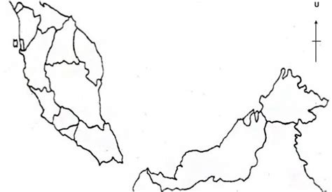 peta malaysia hitam putih