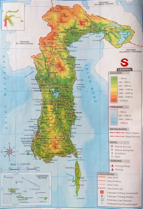 peta sulawesi selatan lengkap