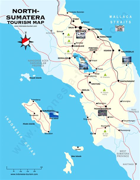 peta wisata sumatera utara
