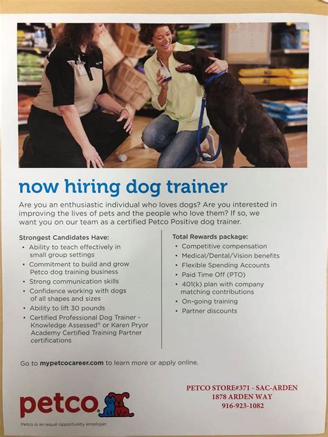 Petco Dog Trainer Apprentice Pay Hourly