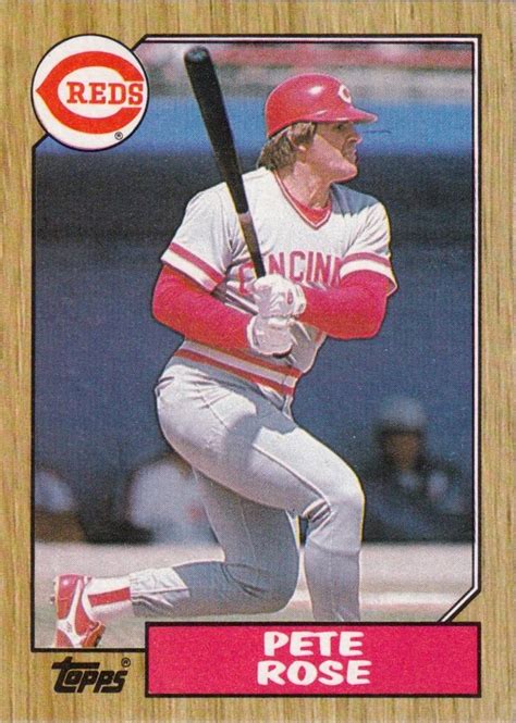 Pete Rose 1987 Topps Card: Unveiling the 1987 Season's Most Iconic Baseball Collectible