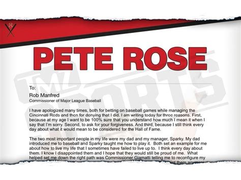 pete rose letter