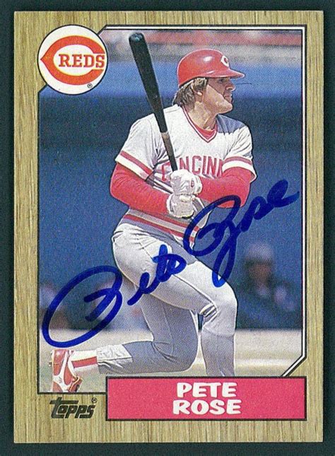 pete rose signed baseball card