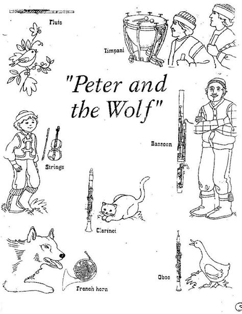 peter and the wolf worksheet pdf free download