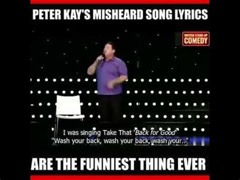 peter kay - misheard lyrics song list