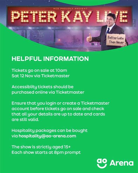 peter kay tickets manchester ticketmaster