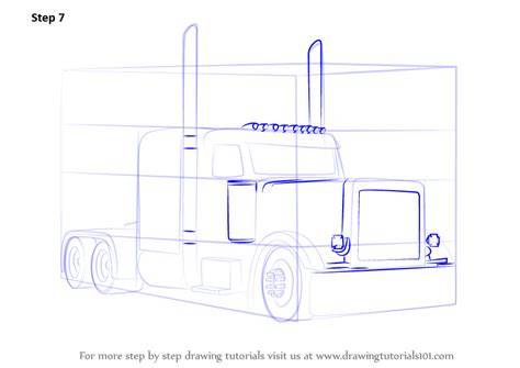 Learn How to Draw Peterbilt 379 Truck (Trucks) Step by Step Drawing Tutorials