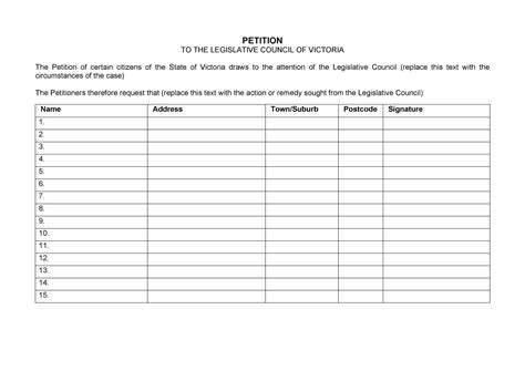 petition set up