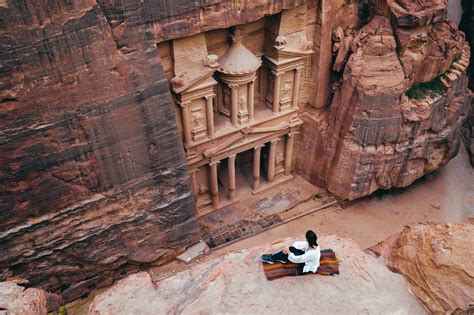 petra treasury from viewpoint
