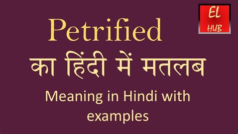 petrified meaning in hindi