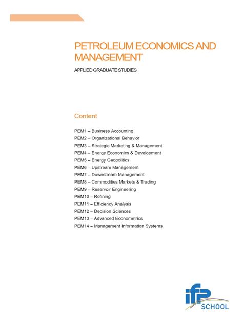 petroleum economics and management