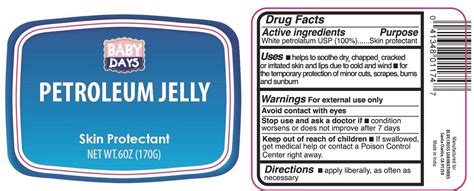 petroleum jelly ingredients list