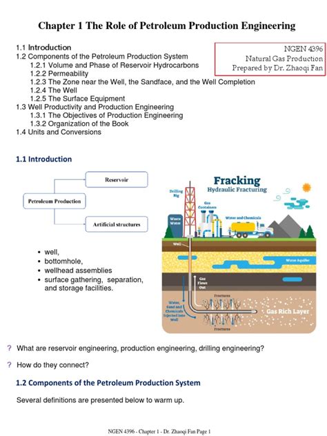 Petroleum Production Engineering Role