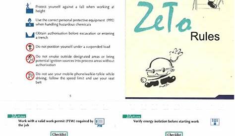 Petronas ZeTo Rules | Personal Protective Equipment | Vehicles