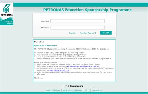 petronas online application system