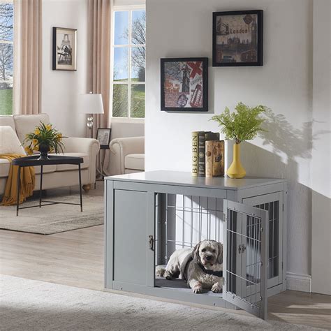 pets at home double door dog crate large grey