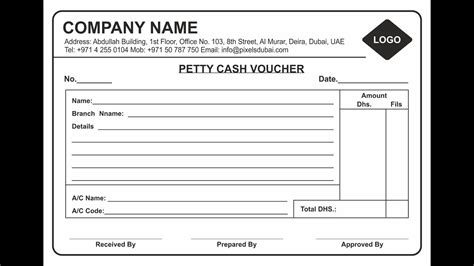 petty cash voucher template word