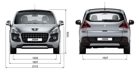 peugeot 3008 2012 dimensions