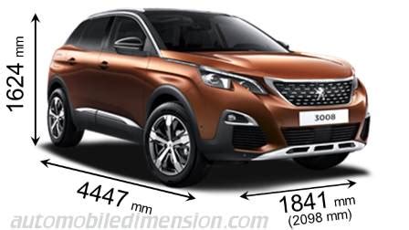 peugeot 3008 2018 dimensions