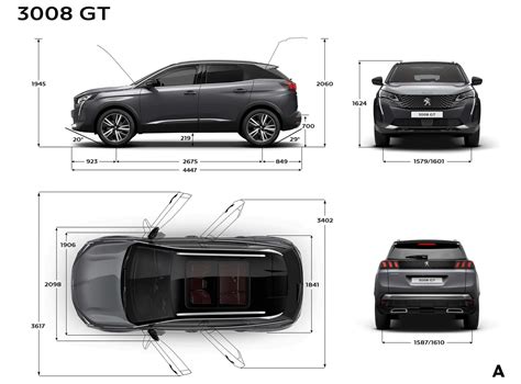 peugeot 3008 dimensions 2023