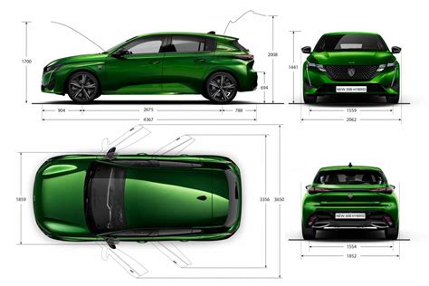 peugeot 308 dimensions