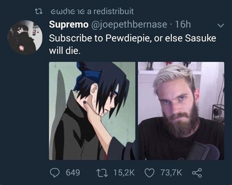 Sasuke Memes are NOT OK by PewDiePie REACTION!!! YouTube