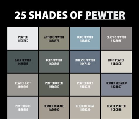 Pewter Color Description