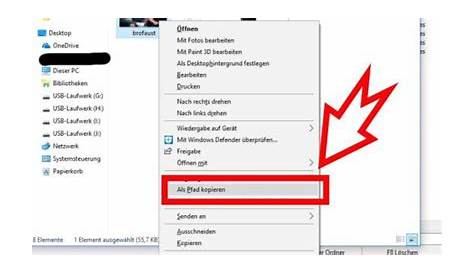 Pfad von Datei in Windows Explorer kopieren - eKiwi-Blog.de