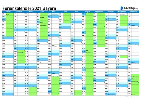 Kalender 2021 Bayern A4 Zum Ausdrucken / Kalender 2021