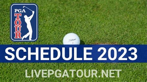 pga tour live schedule