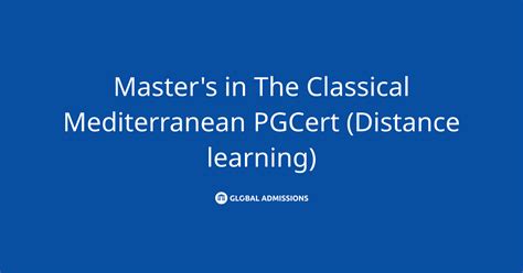 pgcert distance learning