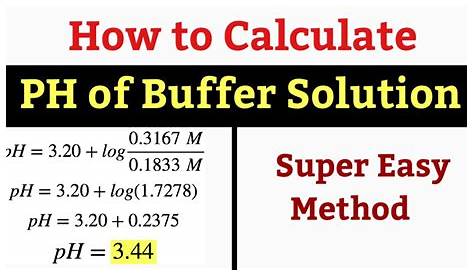 Ph Of Buffer Solution Calculation CM4106 Review Lesson 3 (Part 1)