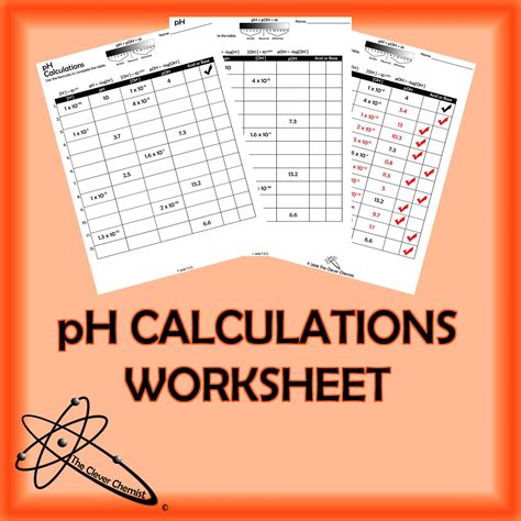 ph and poh worksheet 1