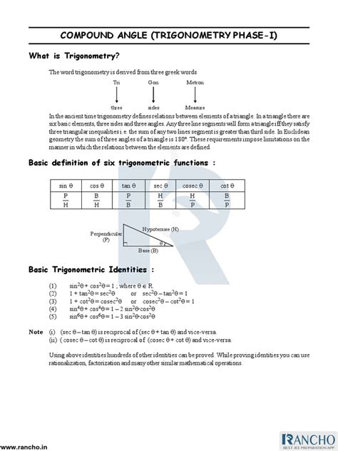 Phase Angle Trigonometry