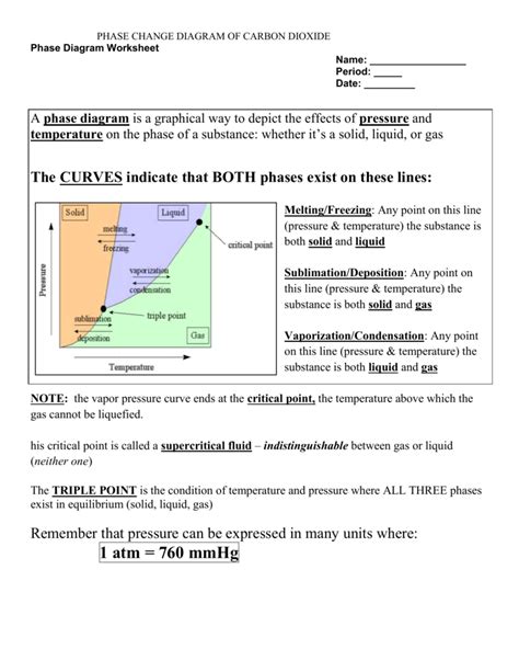 phase diagram review worksheet answers